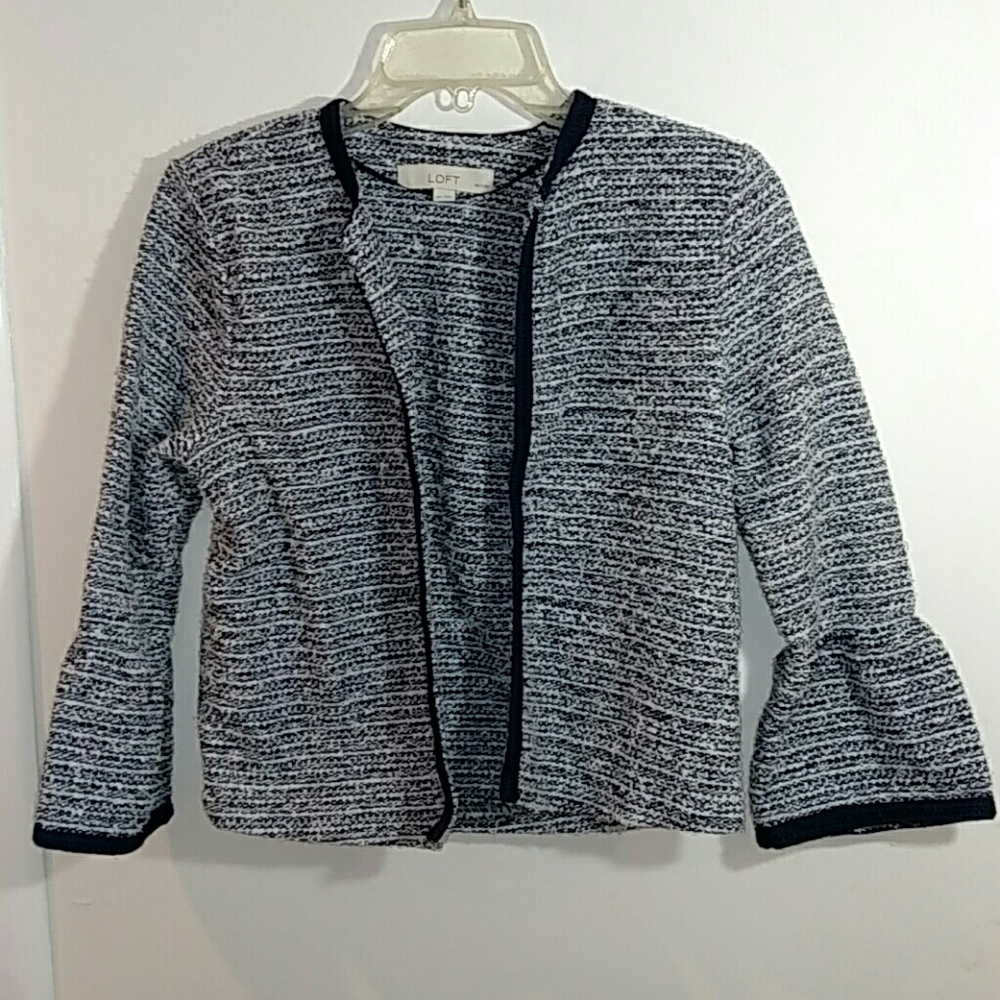 Loft Tweed bell sleeve Jacket Petite